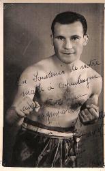 Carte photo dédicacée par Marius (?).