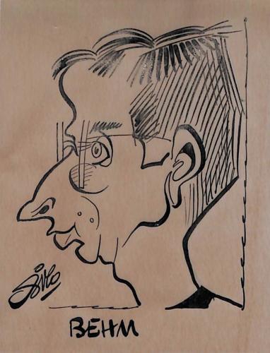 Caricature originale de Jean-Jacques BEHM (FR) Athlétisme
