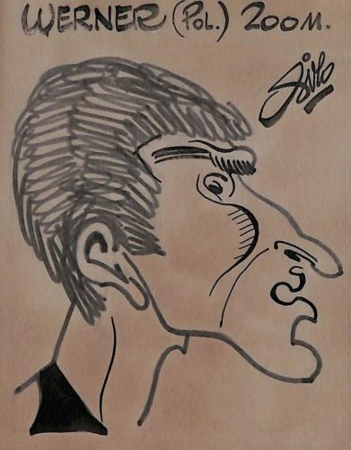 Caricature originale de Jan WERNER (POL) Athlétisme