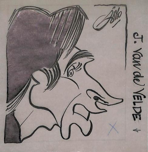 Caricature originale de John VAN DE VELDE (USA)