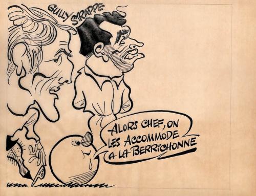 CARICATURE ORIGINALE DE GULLY ET STRAPPE (LA BERRICHONNE DE CHATEAUROUX)