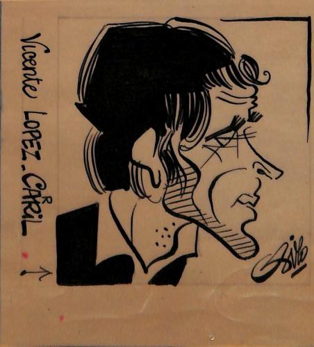 Caricature originale de Vicente LOPEZ CARRIL (ESP)