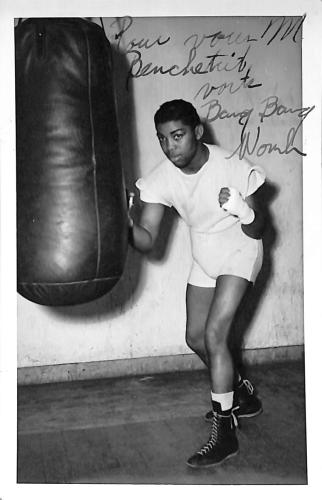 Carte photo dédicacée par Bang Bang (?).