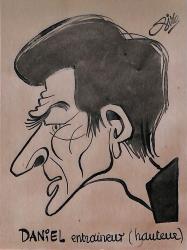 Caricature originale d'André DANIEL (FR) Athlétisme