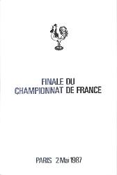 Programme officiel VIP de la Finale du Championnat de France 1987