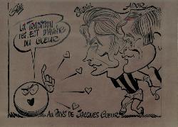 CARICATURE ORIGINALE DE SIGNOL ET ADOR (FC BOURGES)