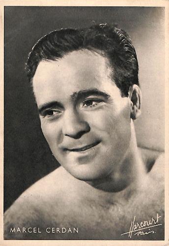 CARTE POSTALE DE MARCEL CERDAN