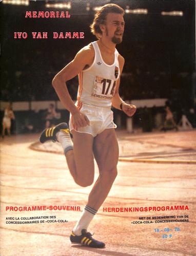 PROGRAMME OFFICIEL MÉMORIAL IVO VAN DAMME ATHLÉTISME 1978