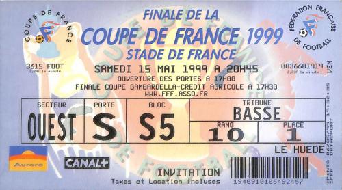 Billet FC Nantes vs CS Sedan du 15 mai 1999