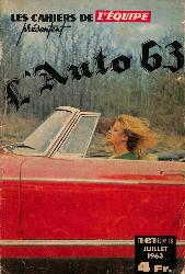 LES CAHIERS DE L'ÉQUIPE TRIMESTRIEL N°18 DE L'AUTO DE JUILLET 63