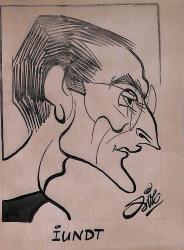 Caricature originale de Gilbert IUNDT (FR) Athlétisme