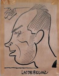 Caricature originale de Bernard LAIDEBEUR (FR) Athlétisme