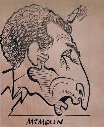 Caricature originale d'Alain MIMOUN (FR) Athlétisme