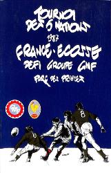 Programme officiel VIP du match France vs Écosse du 7 mars 1987