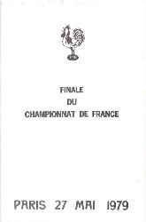 Programme officiel VIP de la Finale du Championnat de France 1979