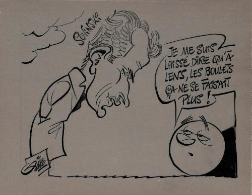 CARICATURE ORIGINALE D'ARNOLD SOWINSKI (RC LENS)