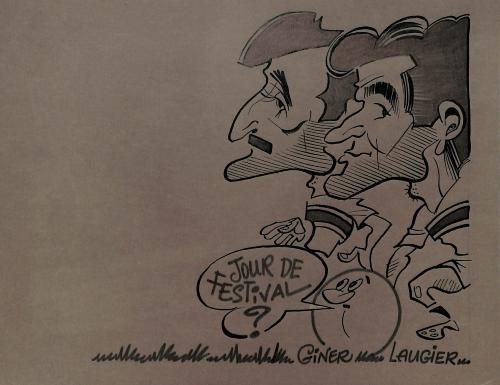 CARICATURE ORIGINALE DE GINER ET LAUGIER (CANNES)