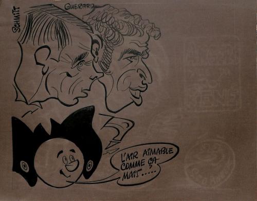 CARICATURE ORIGINALE DE SCHMITT ET GUÉRARD (MULHOUSE)