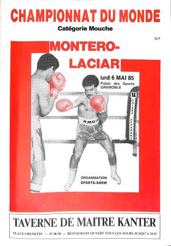 PROGRAMME OFFICIEL DU CHAMPIONNAT DU MONDE ENTRE MONTERO ET LACIAR LE 6 MAI 1985