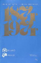 PROGRAMME OFFICIEL DU MATCH IRLANDE VS FRANCE DU 1 MARS 1975