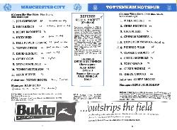 PROGRAMME OFFICIEL FINALE FA CUP MANCHESTER CITY VS TOTTENHAM HOTSPUR DU 9 MAI 1981