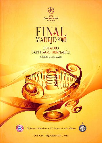 PROGRAMME OFFICIEL DU MATCH BAYERN MUNICH VS INTER MILAN DU 22 MAI 2010