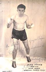 Carte photo dédicacée par Jean Jouas.
