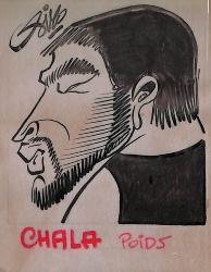 Caricature originale de Patrick CHALA (FR) Athlétisme