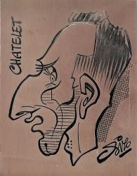 Caricature originale de François CHATELET (FR) Athlétisme