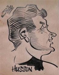 Caricature originale de Guy HUSSON (FR) Athlétisme