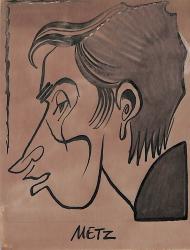 Caricature originale de METZ (FR) Athlétisme (à déterminer)