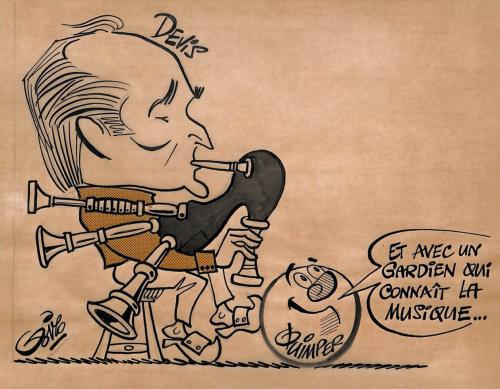 CARICATURE ORIGINALE DE ROBERT DEVIS (QUIMPER FC)