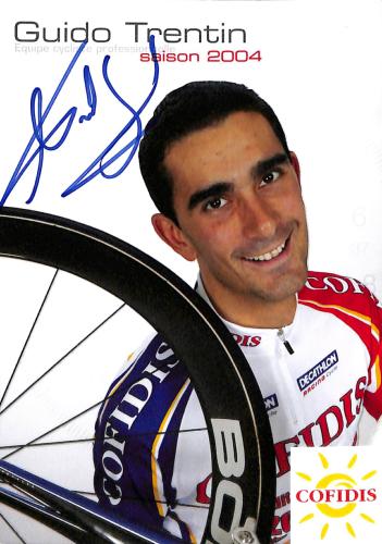CARTE PHOTO DE GUIDO TRENTIN AUTOGRAPHIÉE