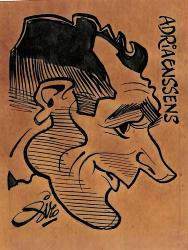 Caricature originale de Jan ADRIAENSENS (BEL)