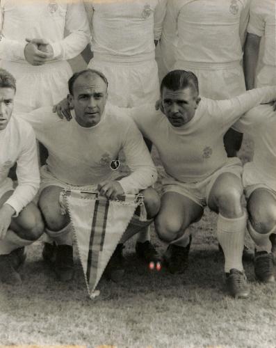 PHOTO ORIGINALE DE PRESSE DE DI STÉFANO ET PUSKÁS AU REAL MADRID ANNÉES 60