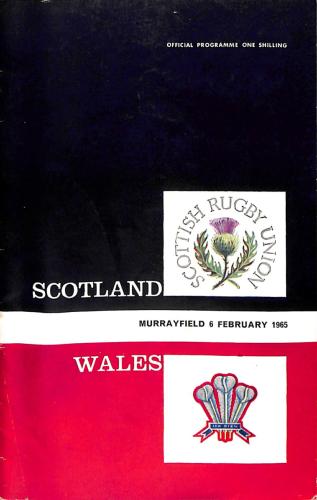 PROGRAMME OFFICIEL DU MATCH ÉCOSSE VS PAYS DE GALLES DU 6 FÉVRIER 1965