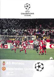 PROGRAMME OFFICIEL CHAMPIONS LEAGUE AS MONACO VS MANCHESTER UNITED DU 4 MARS 1998