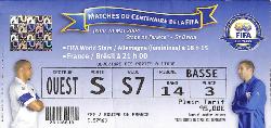 BILLET FRANCE VS BRÉSIL DU 20 MAI 2004