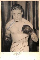 Carte photo dédicacée par Marcel Barbier.