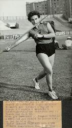PHOTO ORIGINALE DE PRESSE D'ATHLÉTISME DE SUZANNE CATHIARD EN COMPÉTITION