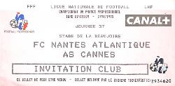 Billet FC Nantes vs AS Cannes saison 1994/1995