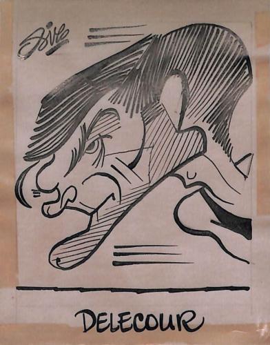 Caricature originale de Jocelyn DELECOUR (FR) Athlétisme