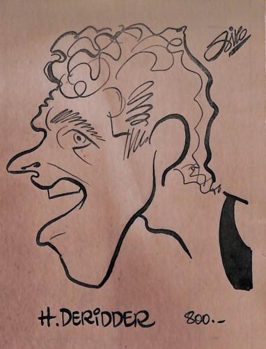 Caricature originale d'H.DERIDDER Athlétisme (à déterminer)