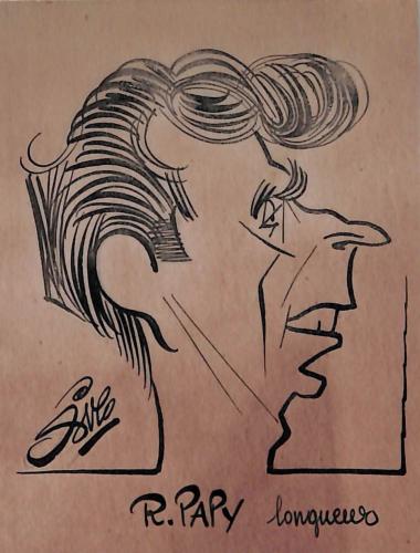 Caricature originale de R.PAPY (FR) Athlétisme (à déterminer)