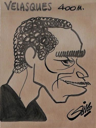 Caricature originale de Daniel VELASQUES(Z) (FR) Athlétisme