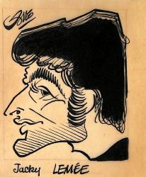 CARICATURE ORIGINALE DE JACKY LEMÉE (US ORLEANS, US CRÉTEIL, FC CHARTRES)