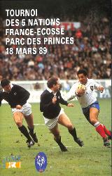 Programme officiel VIP du match France vs Écosse du 18 mars 1989
