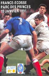 Programme officiel VIP du match France vs Écosse du 19 janvier 1991