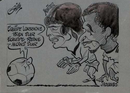CARICATURE ORIGINALE DE MOUTIER ET JACQUES (NANCY)