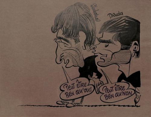 CARICATURE ORIGINALE DE SÉNÉCHAL ET DRUDA (ROUEN)